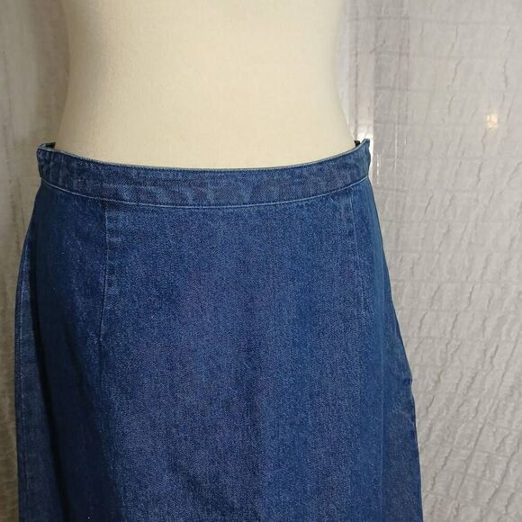 Westbound Vtg. Christmas Denim Skirt Size 8 - Picture 4 of 9